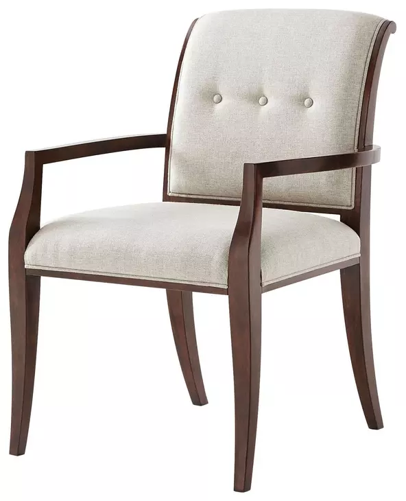Keno Bros Cream Upholstered Arm Chair