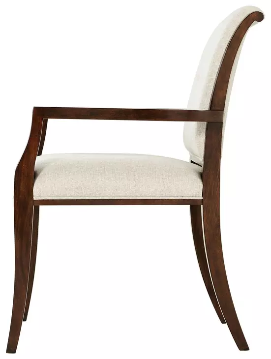 Keno Bros Cream Upholstered Arm Chair