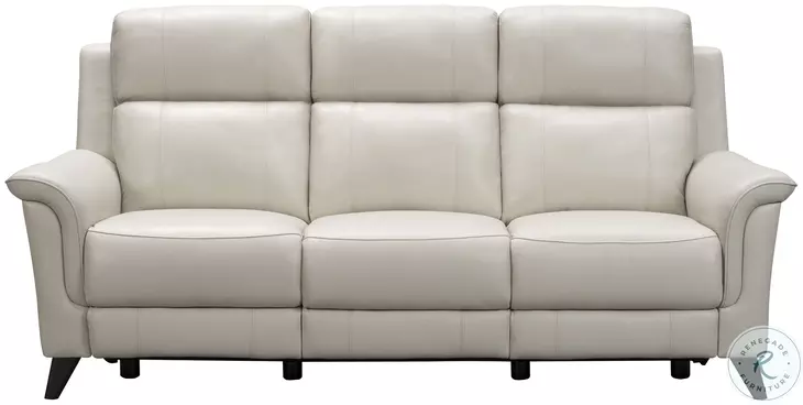 Kester Laurel Cream Leather 86" Power Reclining Sofa with Power Headrest and USB Charging