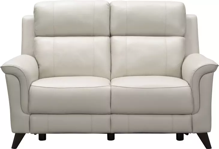 Kester Laurel Cream Leather 63" Power Reclining Loveseat with Power Headrest and USB Charging