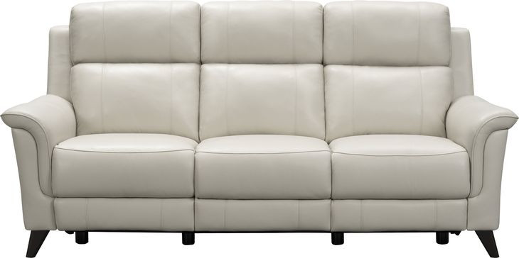Kester Laurel Cream Leather Power Reclining Living Room Set with Power Headrest and USB Charging