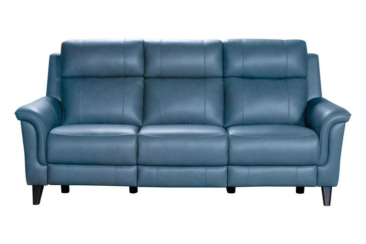 Kester Masen Bluegray Leather Power Reclining Living Room Set with Power Headrest and USB Charging