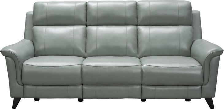 Kester Lorenzo Mint Leather Power Reclining Living Room Set with Power Headrest and USB Charging