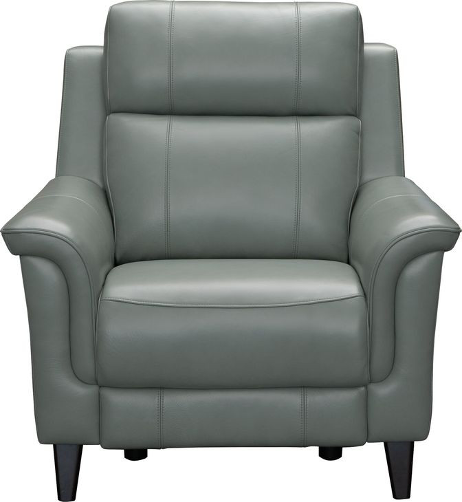 Kester Lorenzo Mint Leather Power Recliner with Power Headrest and USB Charging