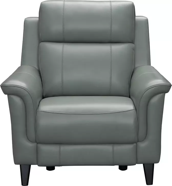 Kester Lorenzo Mint Leather Power Recliner with Power Headrest and USB Charging