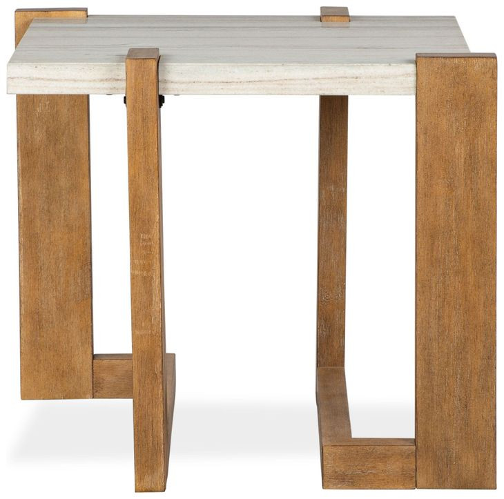 Goldmere Honey Wheat Rectangular Granite Top End Table