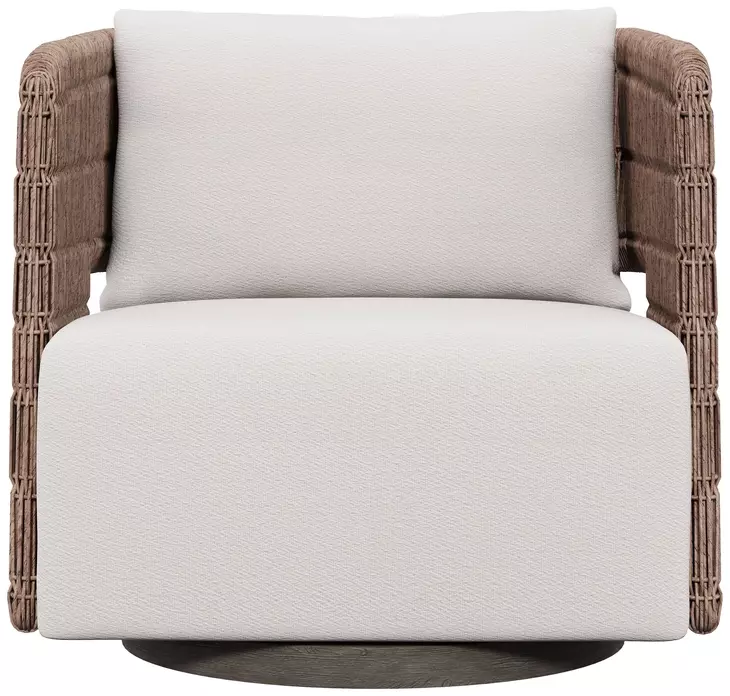 Maldives White Performance Fabric Outdoor Swivel Chair
