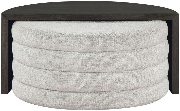 Florence Black and Gray D Shape Nesting Cocktail Table