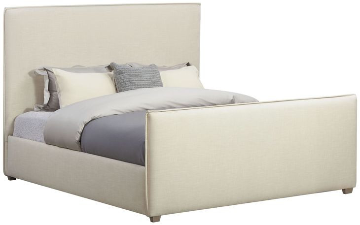 Zest Cream King Upholstered Flanged Panel Bed