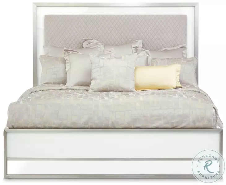 Marquee Cloud White King Platform Bed
