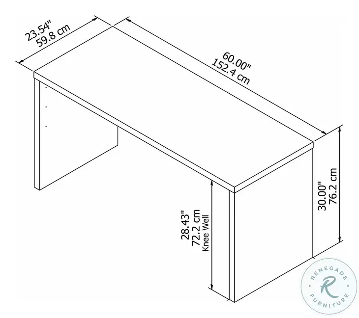 Echo Gray Sand 60" Credenza Desk