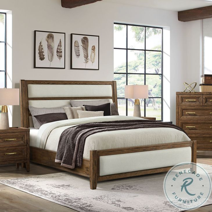 Marlow Sable King Upholstered Panel Bed