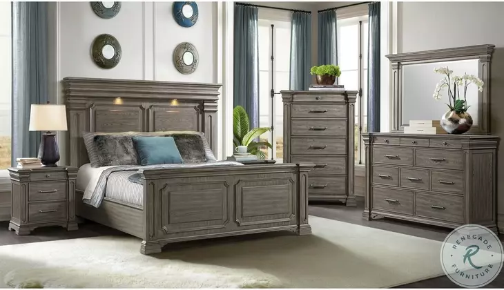 Paterson Grey 3 Drawer Nightstand