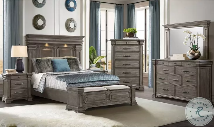 Paterson Grey Queen Storage Bed