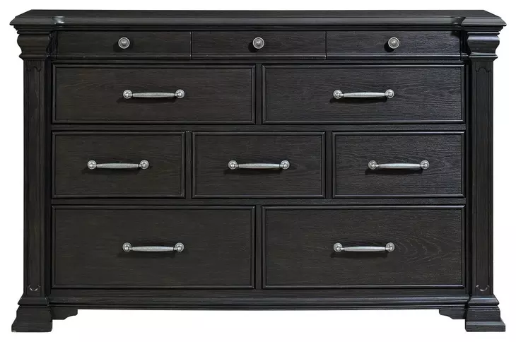 Paterson Black 10 Drawer Dresser