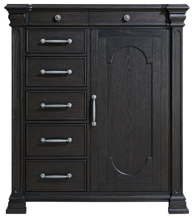 Paterson Black 7 Drawer Door Chest