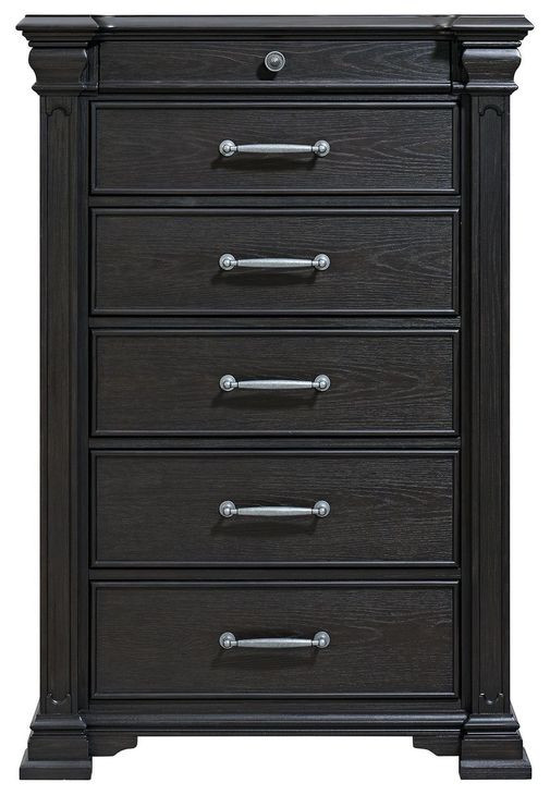Paterson Black 6 Drawer Chest