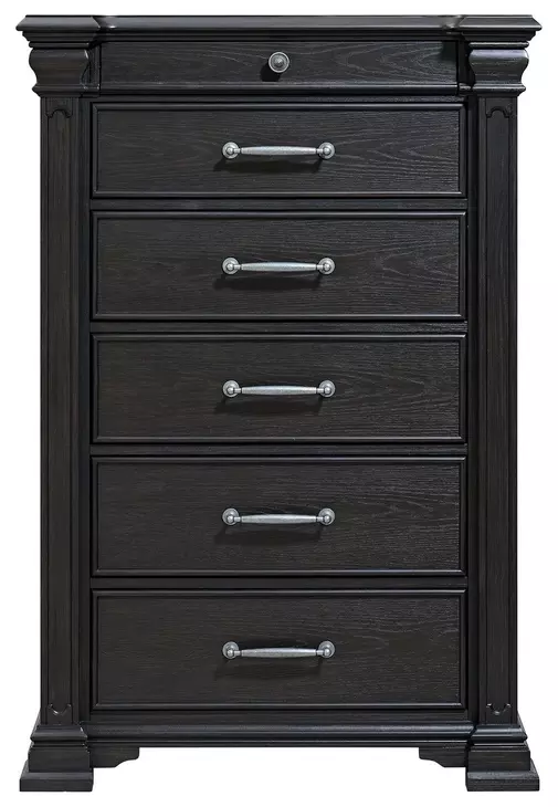 Paterson Black 6 Drawer Chest