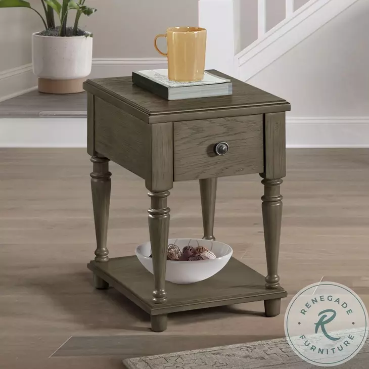 Royale Grey Chairside Table
