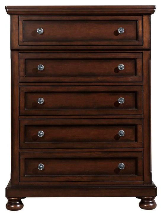 Kingsley Cherry Brown 5 Drawer Chest