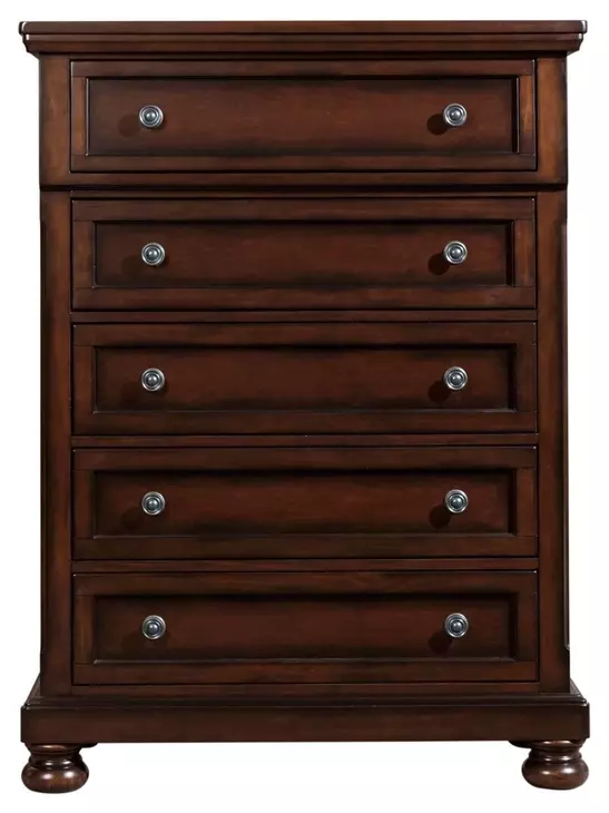 Kingsley Cherry Brown 5 Drawer Chest