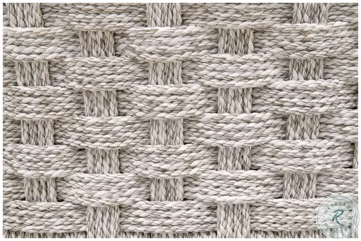 Kitts White Speckle Twist Rope Outdoor  Dining Chair Set of 2