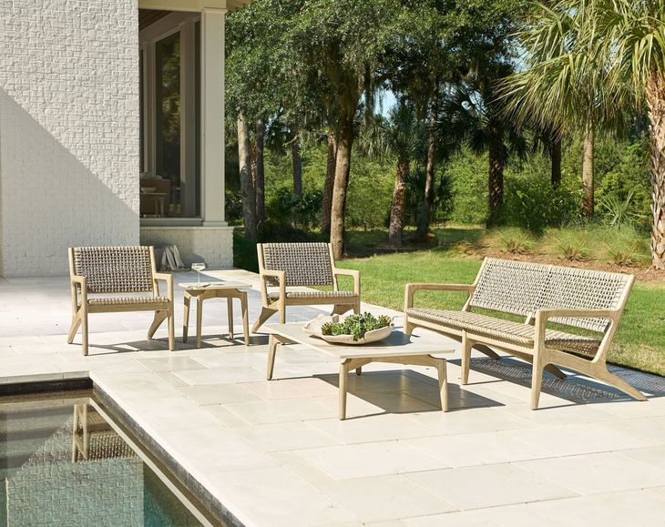 Aurora Sea Oat And Warm Shale Rectangular Cocktail Table