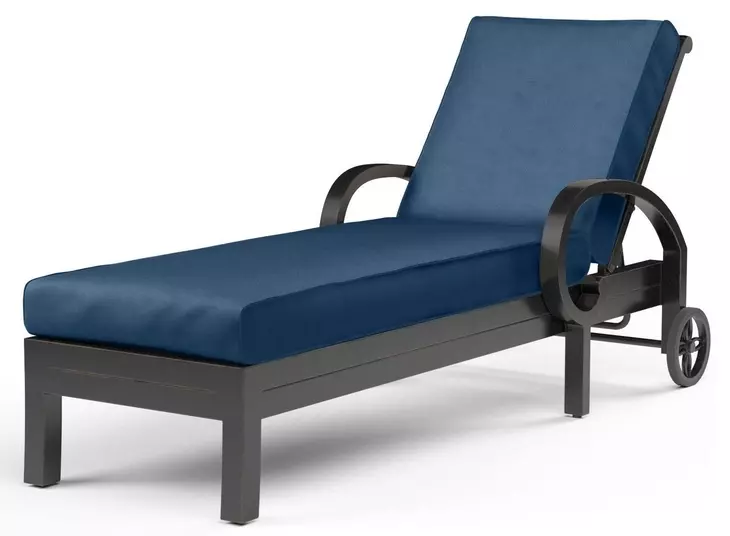Monterey Spectrum Indigo 78" Outdoor Chaise Lounge with Self Welt