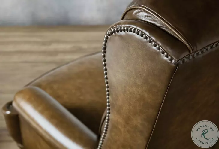 Benton Nature Warm Brown Leather Swivel Tilt Executive Chair
