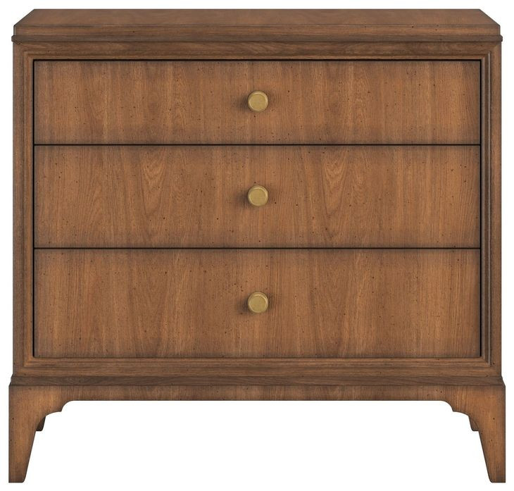 Harbor Lakeside Sepia 3 Drawer Nightstand with USB Charging