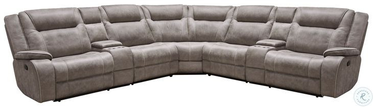 Finn Desert Taupe Performance Fabric 7 Piece Modular Reclining Sectional