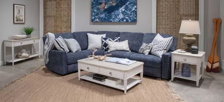 Whisperbay Sea Pearl and Driftwood Rectangular End Table
