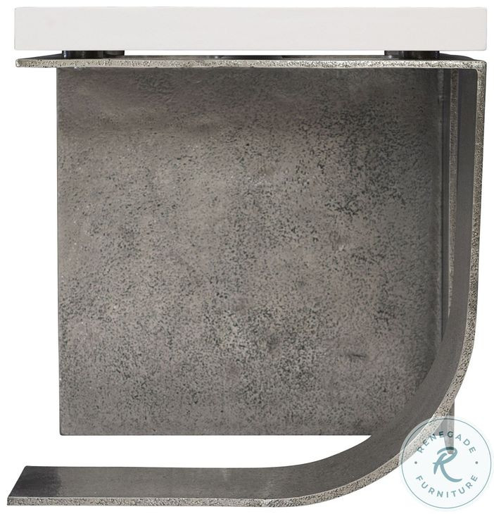 Catalina White Plaster And Graphite Bunching Table