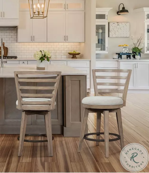 Meadowbrook Brown Swivel Counter Height Stool