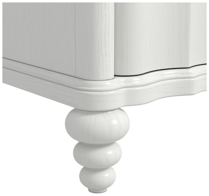 Haven Warm White 3 Drawer Nightstand with USB Charging