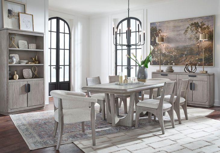 Braelyn Dorian Gray 114" Extendable Rectangular Dining Table