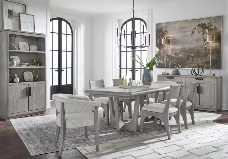 Braelyn Dorian Gray 114" Extendable Rectangular Dining Table
