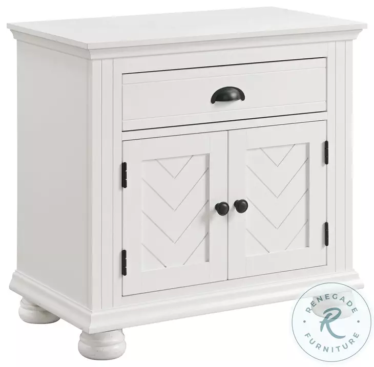 Conaughey White 1 Drawer Nightstand