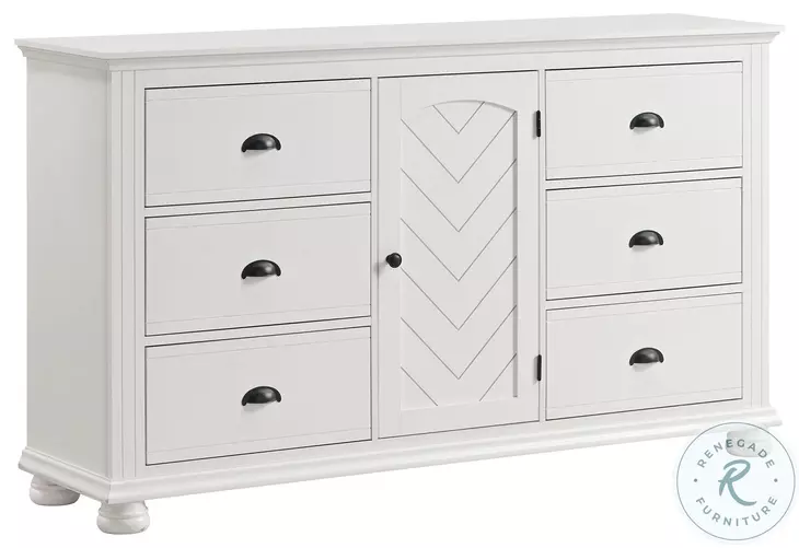 Conaughey White 6 Drawer Dresser