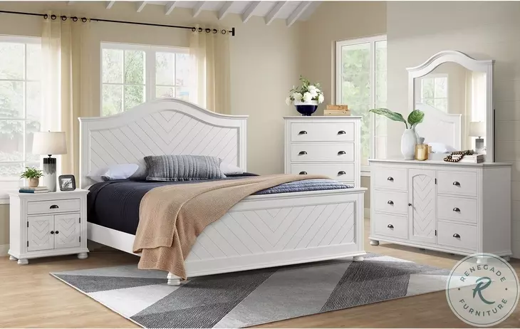 Conaughey White King Panel Bed