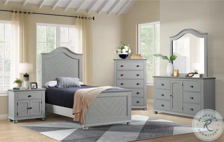 Conaughey Grey Twin Panel Bed