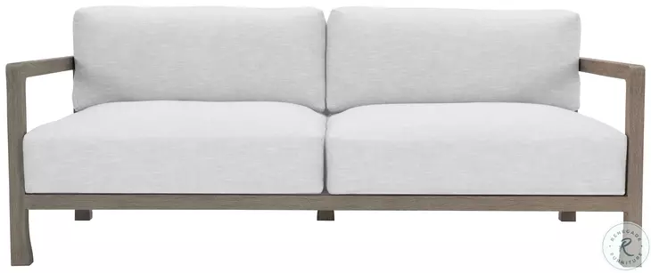 Tanah White Performance Fabric 80" Outdoor Sofa
