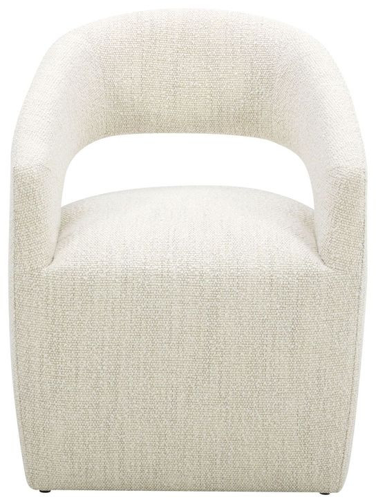 Barrow White Mist Performance Fabric Upholstered Dining Chair