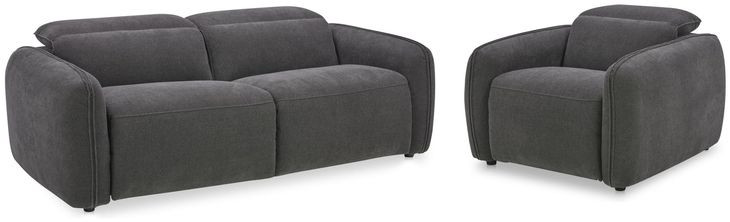 Eli Dusk Gray Power Reclining Living Room Set