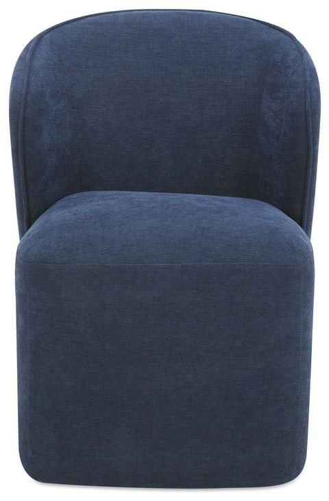 Larson Navy Blue Performance Fabric Upholstered Dining Chair