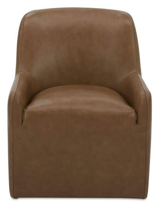 Maisie Tan Leather Upholstered Dining Chair