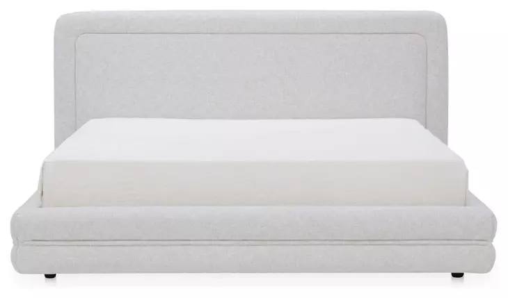 Tory Pebble Upholstered Platform Bedroom Set