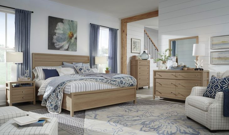 Merrifield Sandstone Beige Queen Panel Bed