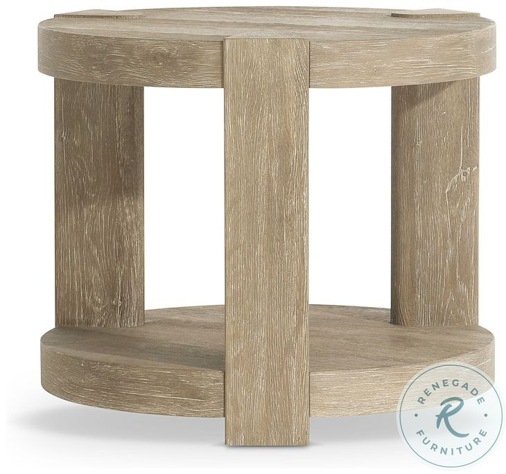 Tribeca Aurum Round Side Table with 1 Storage Self