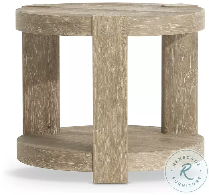 Tribeca Aurum Round Side Table with 1 Storage Self